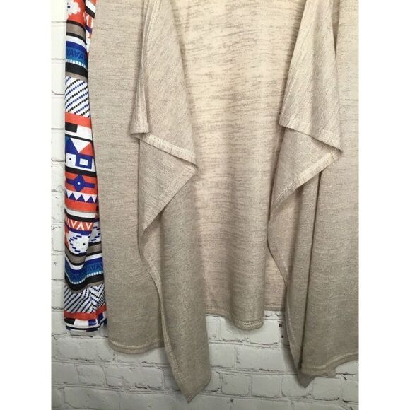 MISSLOOK Women’s Sweater Gray Open Cardigan‎ Tribal Lightweith size XL - Picture 6 of 12